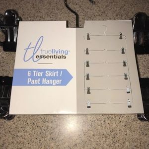 True Living Essentials Storage & Organization - 6 Tier Skirt Pants Hanger Closet Organization True Living Essentials Storage & Organization - 6 Tier Skirt Pants Hanger Closet Organization